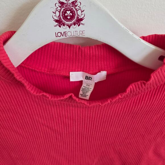 new red mock neck body top size 3X - Picture 3 of 5
